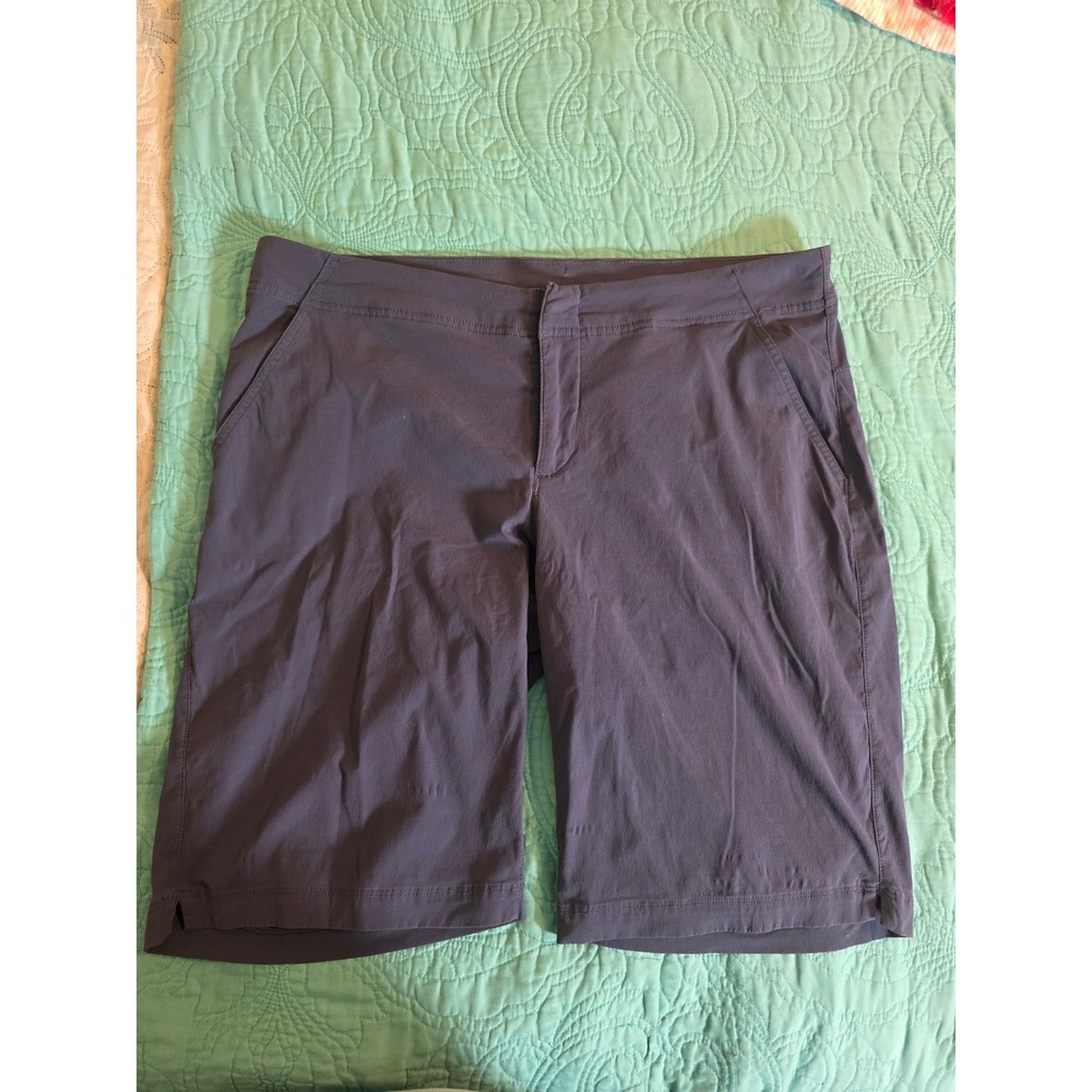 Columbia Omni-Shield Hiking Shorts Womens 14 Blue Gray XL4458 Stretch Outdoor